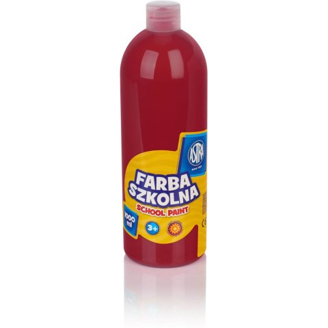 Farba szkolna Astra 1000 ml - czerwona ciemna 301217044 ASTRA