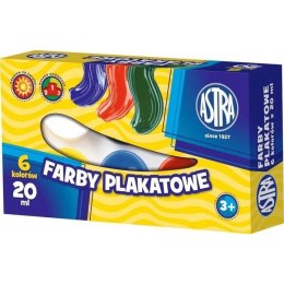 Farby plakatowe 6 kolorów - 20 ml 301109001 ASTRA