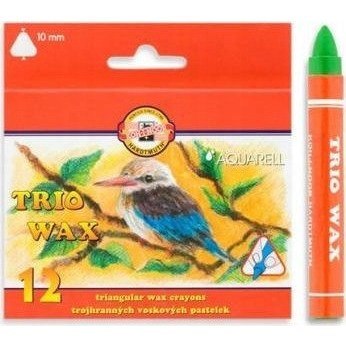 Kredki TRIO WAX JUMBO akwarel.12 kol. 8252/2 KOH-I-NOOR