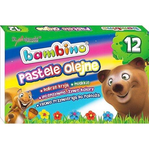 Pastele olejne BAMBINO 12 kolorów ST.MAJEWSKI