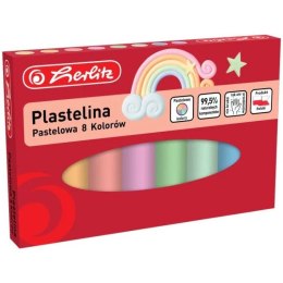 Plastelina 8 kolorów pastelowa 9588880 HERLITZ