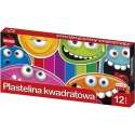 Plastelina kwadratowa MONA 12 kolorów St.Majewski