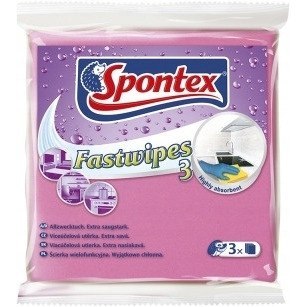 Uniwersalna ściereczka z grubej włókniny (3 sztuki) SPONTEX FAST WIPES