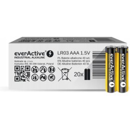 Bateria EVERACTIVE Industrial Alkaline AAA/LR03 alkaliczna pudełko (40szt)