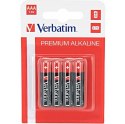 Bateria VERBATIM Premium Alkaline AAA/LR03 1,5V alkaliczna blister (4szt) (49920)