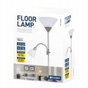 Lampa podłogowa PLATINET E27 + E14 szara (44527)