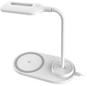 Lampka biurkowa led PLATINET biała 10W z ładowarką indukcyjną (45247)