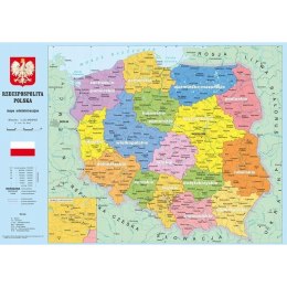 Podkład szkolny na biurko MAPA POLSKA 55x38 KRESKA