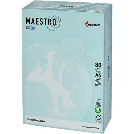 Papier ksero A4 80g MAESTRO COLOR BL29 jasny niebieski pastel pastel