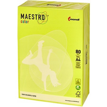 Papier ksero A4 80g MAESTRO COLOR NEOGB neonowyodcień żółty