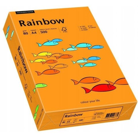 Papier ksero A4 80g RAINBOW R24 pomarańczowy 88042431