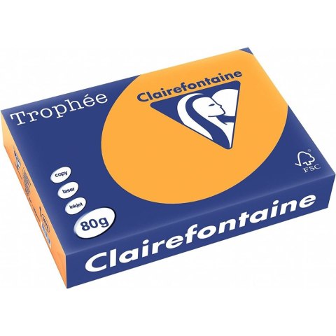 Papier ksero A4 80g TROPHEE mandarynkowy XCA41878 CLAIREFONTAINE