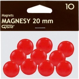 Magnesy 20mm GRAND czerwone (10szt.) 130-1688 GRAND