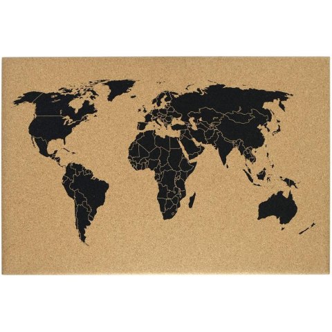 Tablica korkowa MAPA ŚWIATA 60x40cm TC64BR1 MEMOBOARDS