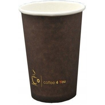 Kubek papierowy 250ml z nadrukiem COFFEE 4 YOU (100)