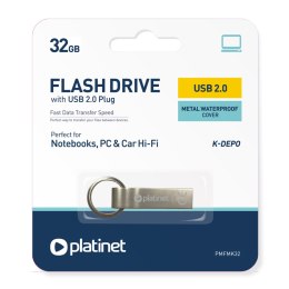 Pamięć USB 32GB PLATINET K-DEPO USB 2.0 metalowy wodoodporny (44850)