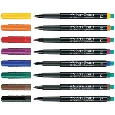 Foliopis z gumką OHP MULTIMARK M 1.0mm niebieski 152551 FABER-CASTELL