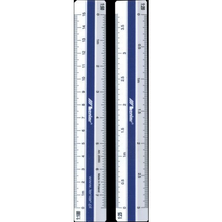 Linijka tr.skalówka nr6 20006 1:500,1000,1250,1500,2000,2500