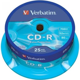 Płyta CD-R 700MB VERBATIM 52x cake (25szt) Extra Protection 43432