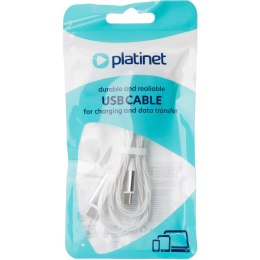 Kabel USB-C -> USB-C 1m 3A 60W LED biały PLATINET (45889)