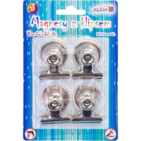 Magnesy z klipsem 4 szt, PH-5113 ALIGA