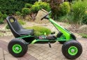 Gokart Zielony A-15 Pompowane Koła