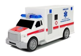 Ambulans z napędem frykcyjnym Biały Na Baterie 1:20 z Dźwiękiem