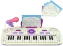 Elektryczne Pianino Keyboard Dla Dzieci Różowy Nuty USB