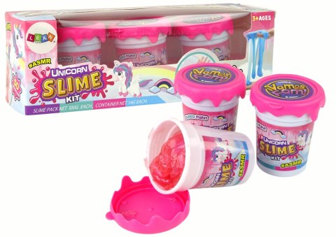 Slime Brokatowy Jednorożce DIY Miękki 3 Kolory