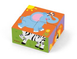 Viga 50836 Kostki puzzle - zoo