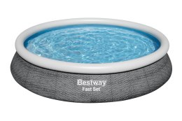 Bestway 57313 Basen rozporowy Fast Set z pompą filtracyjną Szary 4.57m x 84cm