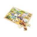 Viga 44585 Puzzle na podkładce 48 elementów - poznajemy maszyny budowlane