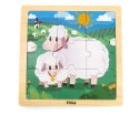 Viga 44622 Puzzle na podkładce 9 elementów - Owca